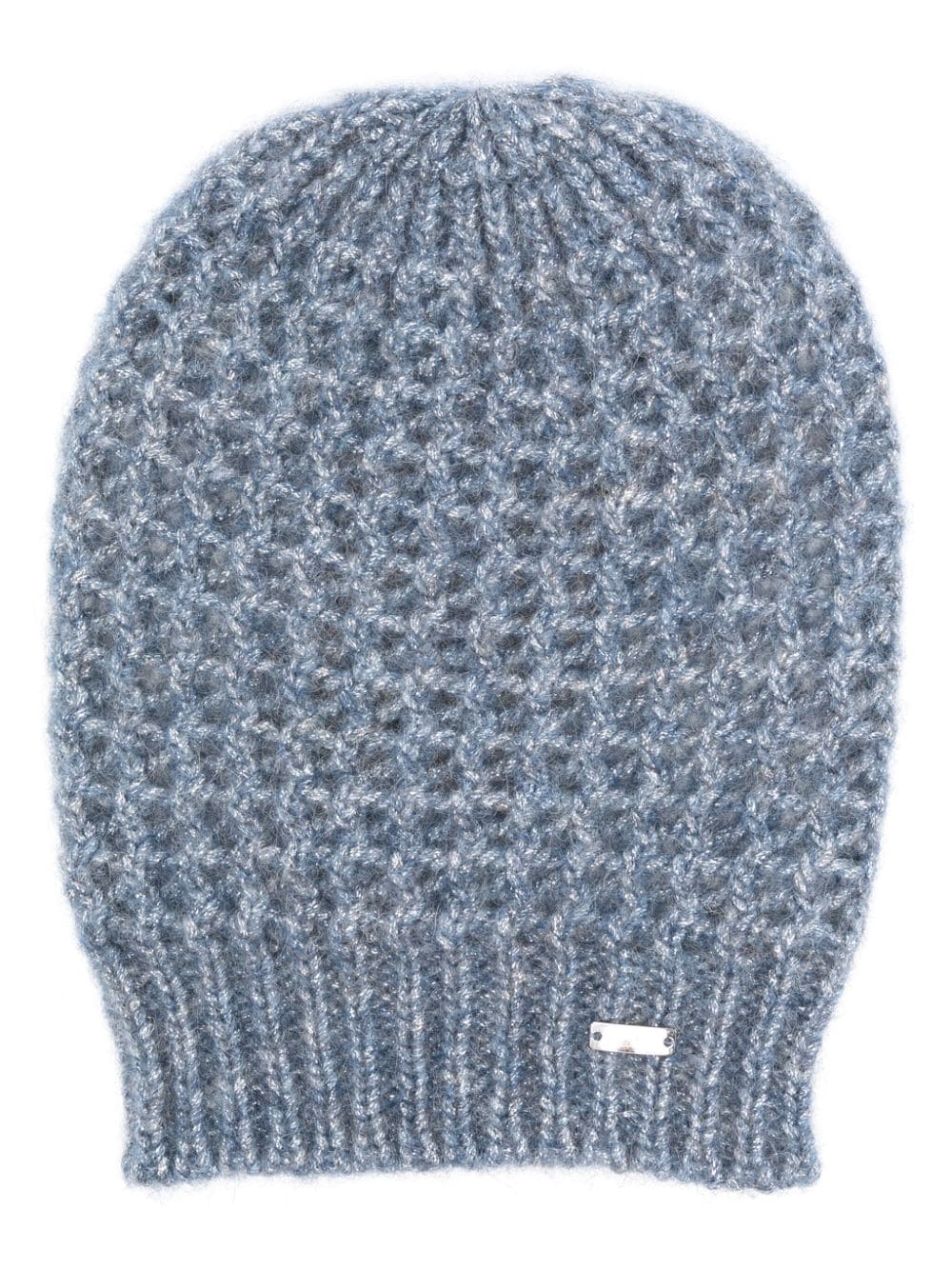 Herno Lurex Beanie In Blue