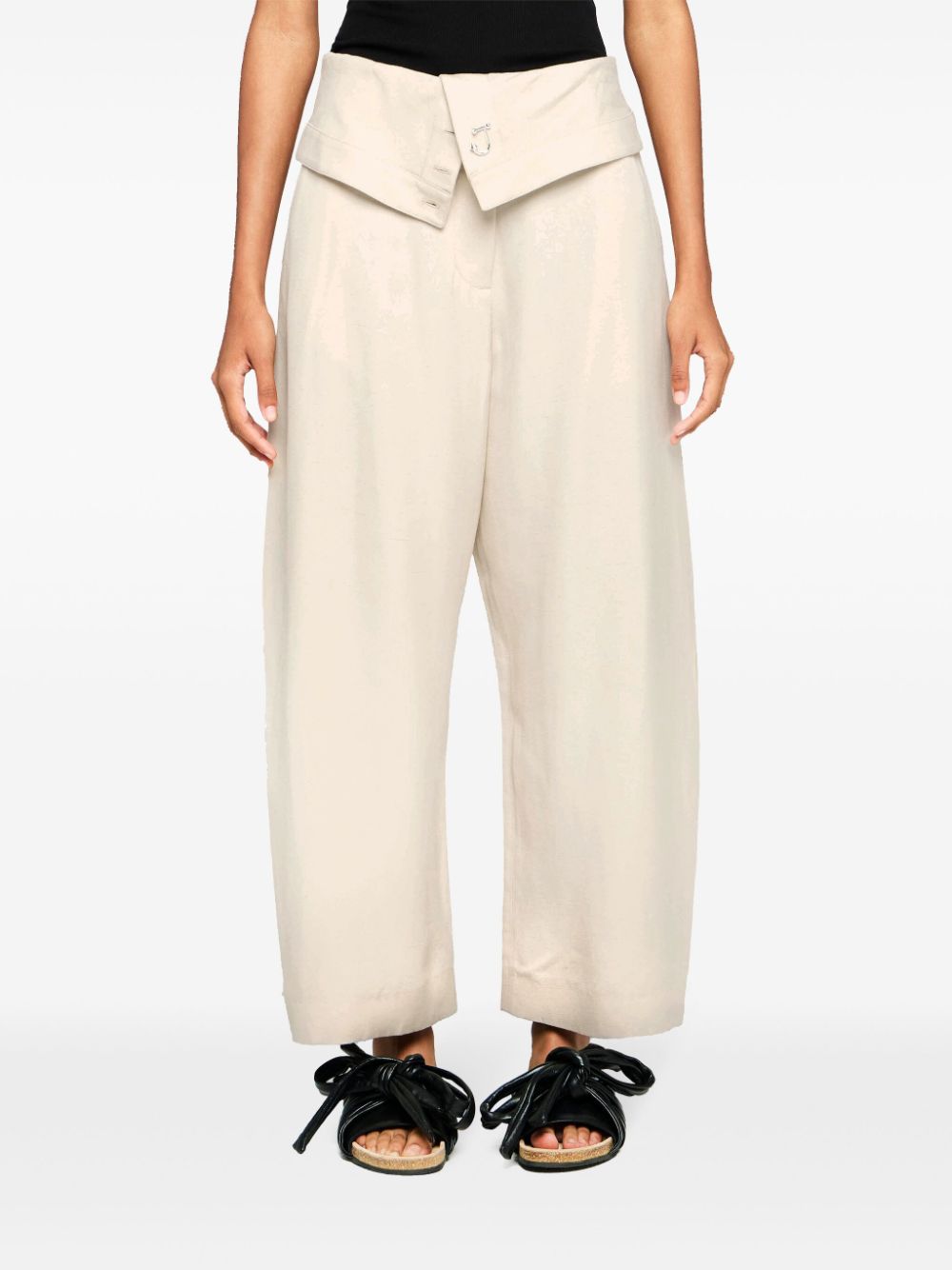 JW Anderson fold-over wide-leg trousers Women