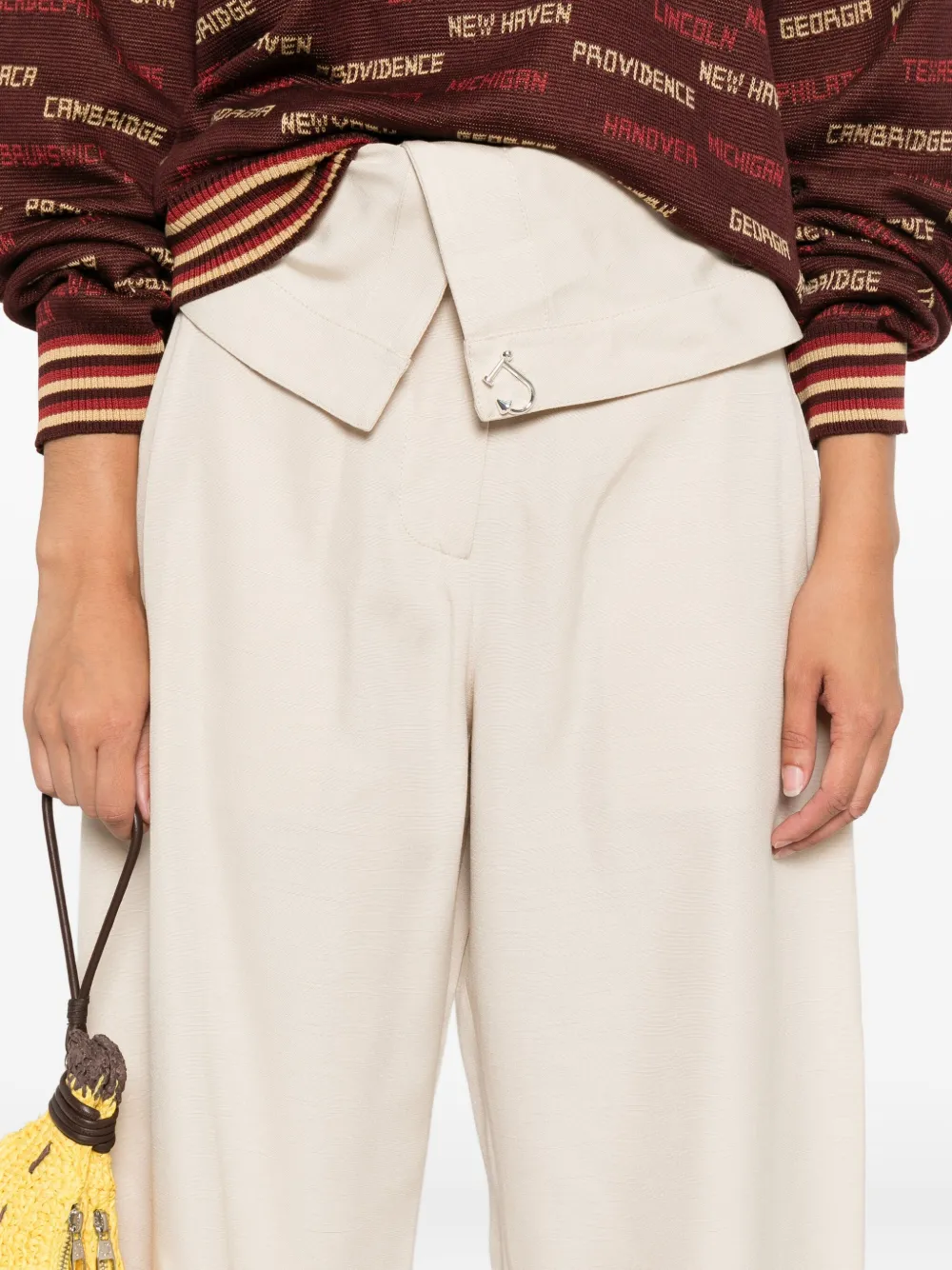 JW Anderson Broek met wijde pijpen Beige