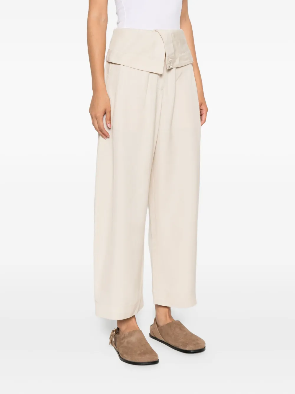 JW Anderson Broek met wijde pijpen Beige