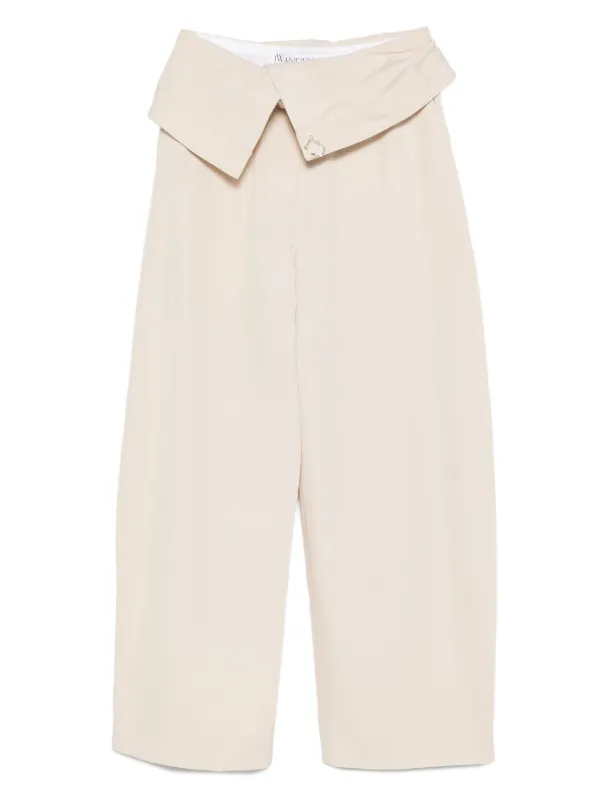 【JW ANDERSON】 JW Anderson fold-over Trousers | Black | FARFETCH