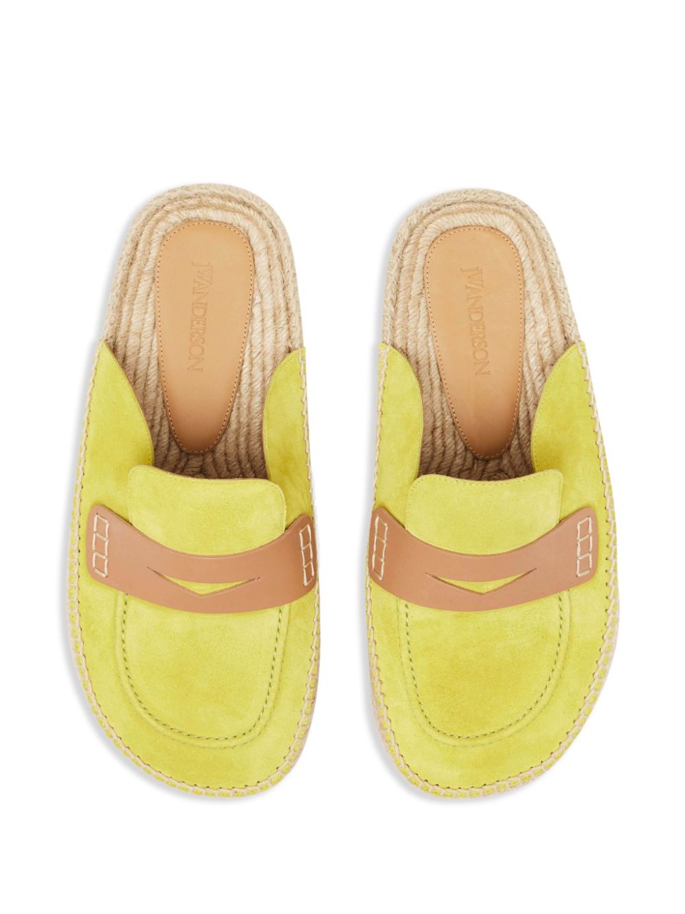 JW Anderson suede espadrille mules Yellow