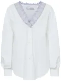 JW Anderson V-neck lace-trim shirt - White