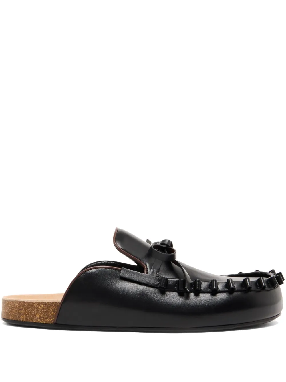 Jw Anderson Fisherman Leather Platform Sandals In Black