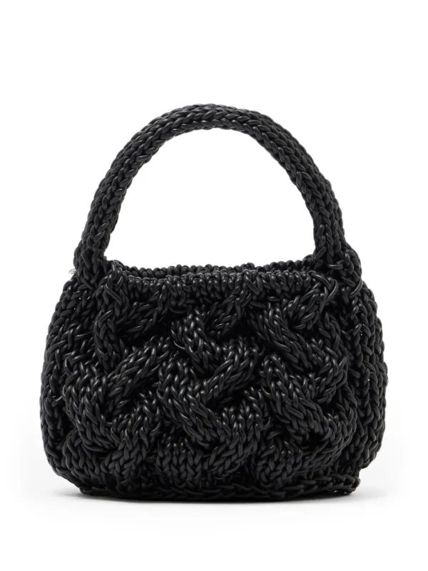 JW Anderson Small Cable Knit Bag in Black