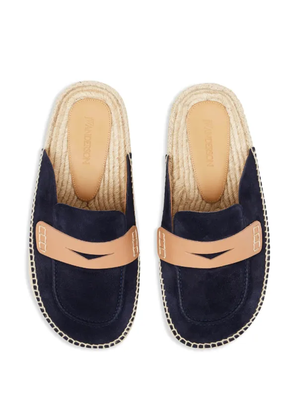 【JW ANDERSON】送料込☆ スエード エスパドリーユ ローファー JW Anderson スエード エスパドリーユ | ブルー | FARFETCH JP