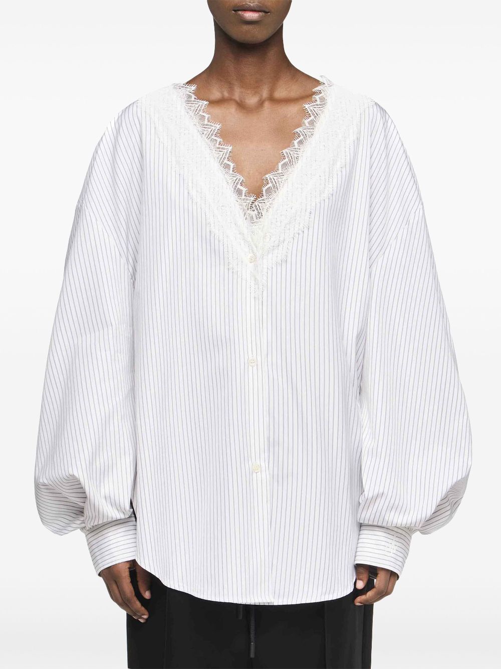 JW Anderson V-neck lace-trim shirt Women