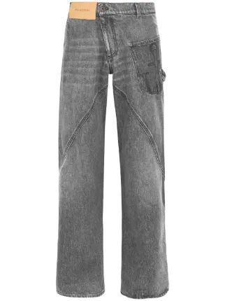 JW Anderson Twisted Workwear Jeans | Grey | FARFETCH