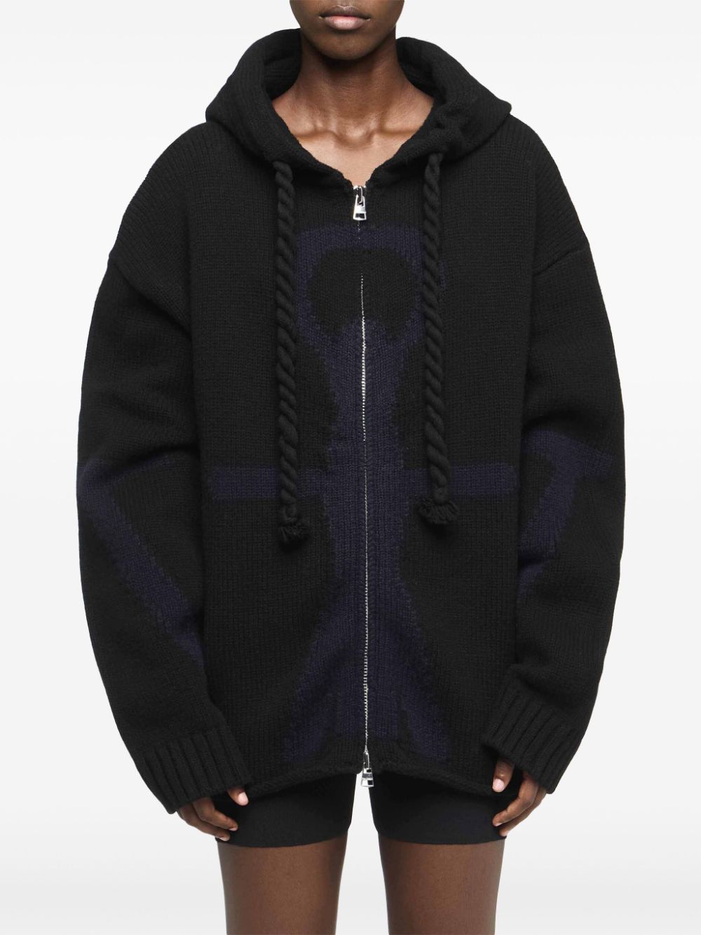 JW Anderson Anchor-intarsia hoodie Women