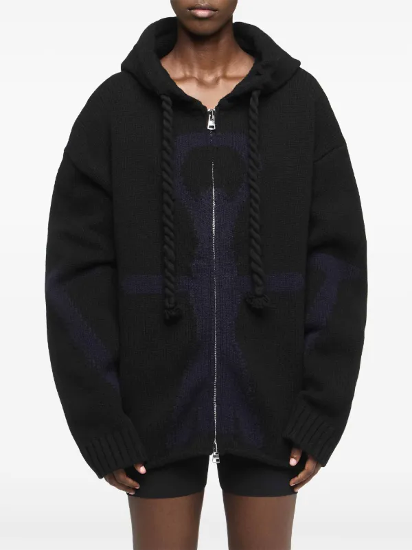 JW Anderson インターシャ パーカー | ブラック | FARFETCH JP JW Anderson インターシャ パーカー | ブラック | FARFETCH JP