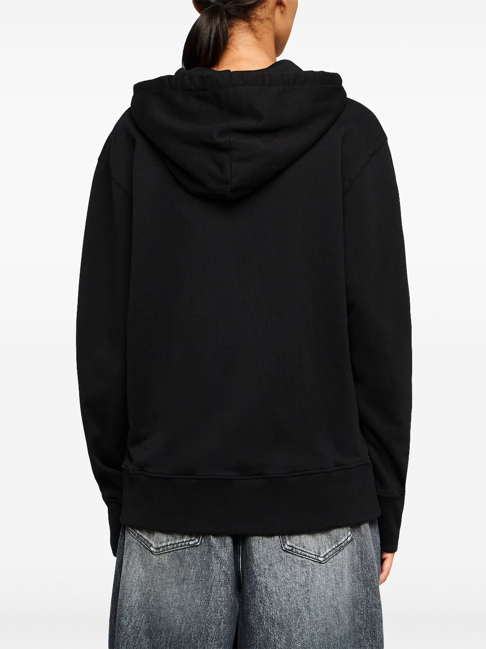 JW Anderson Hoodie met geborduurd logo Zwart