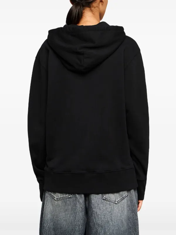 JW Anderson Classic logo-embroidered Hoodie | Black | FARFETCH