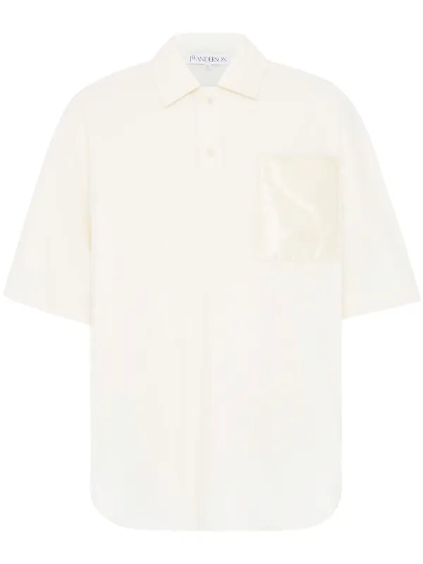 JW Anderson Quilted-pocket Polo Shirt in White