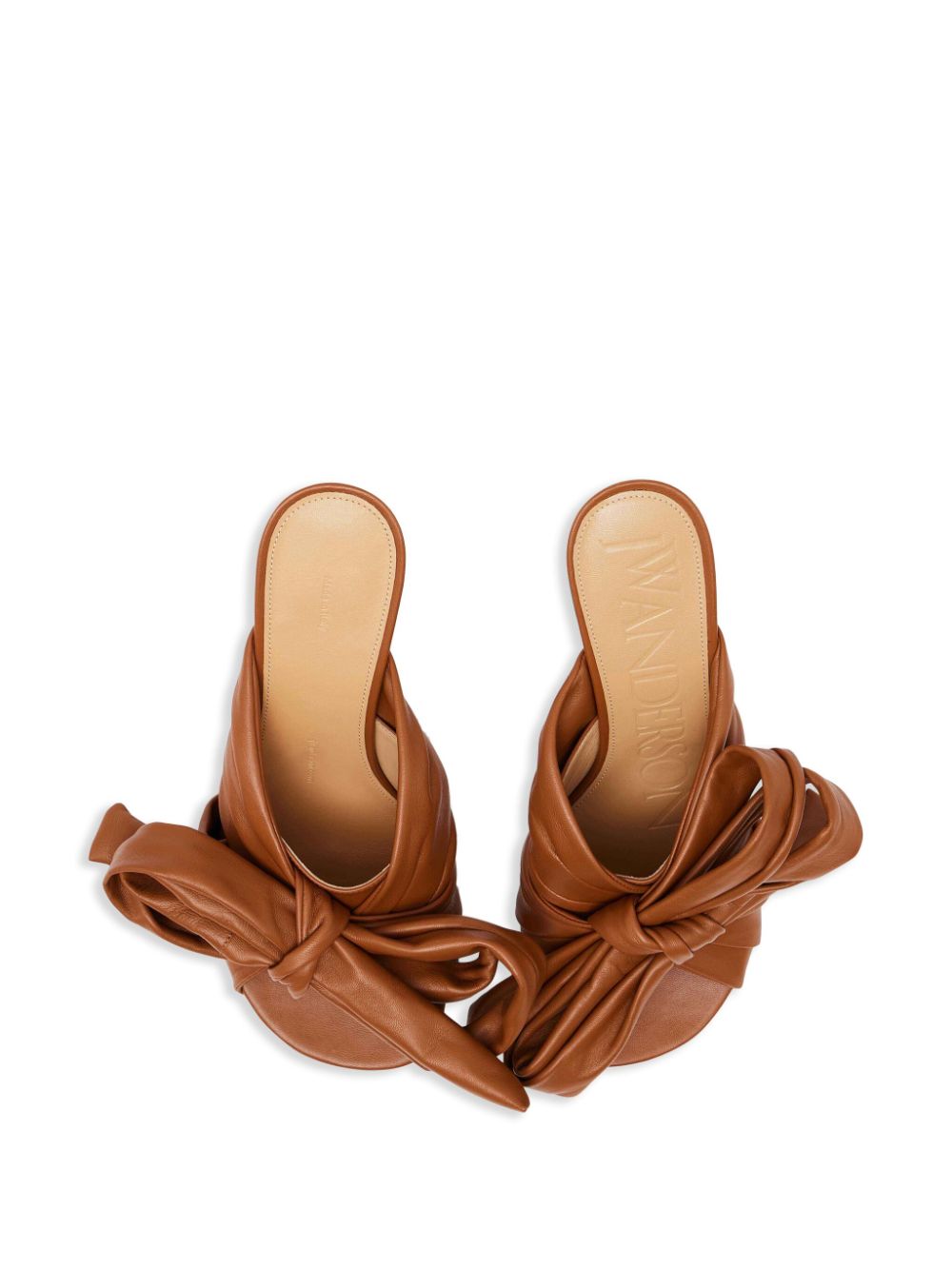 JW Anderson 95mm bow mules Brown