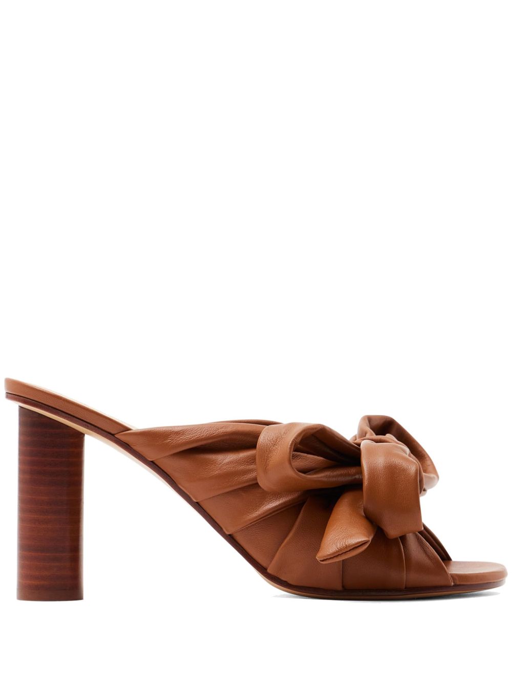 JW Anderson 95mm bow mules Brown