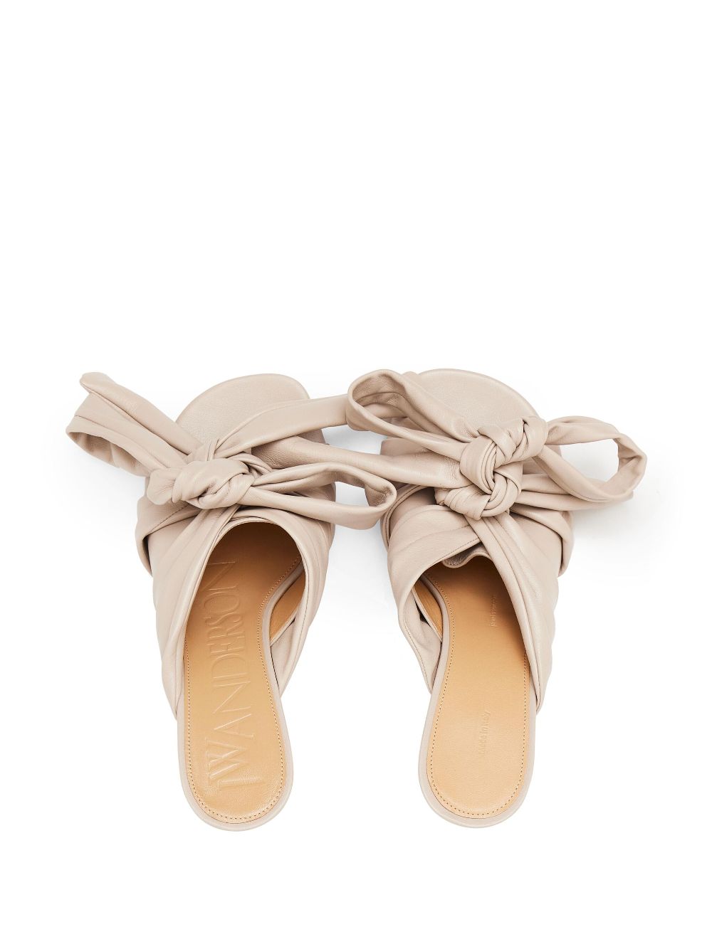 JW Anderson 95 mm muiltjes met strik Beige