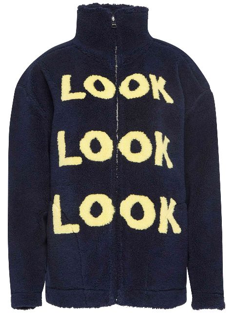 JW Anderson look-intarsia zip-front jacket Women