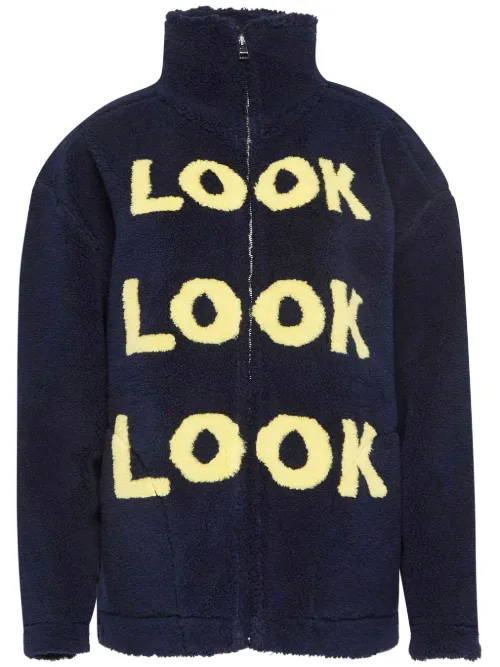 Veste zippée en maille intarsia - JW Anderson - Modalova