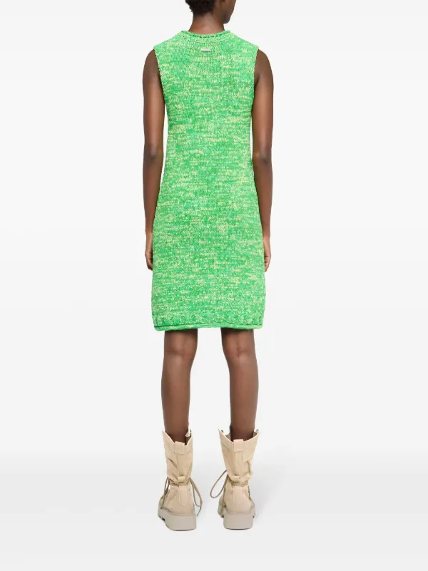 green emerald velvet dress Jw Anderson Knotted waist longline dress  Luisa World