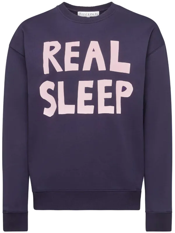 JW ANDERSON リアルスリーププリントスウェットシャツ JW Anderson Real Sleep スウェットシャツ | ブルー | FARFETCH JP