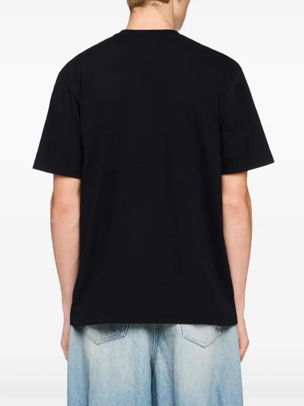 【送料&関税込】J.W. Anderson T-shirt With Jwa Logo Lace Eff JW Anderson JWA lace-print T-shirt | Black | FARFETCH