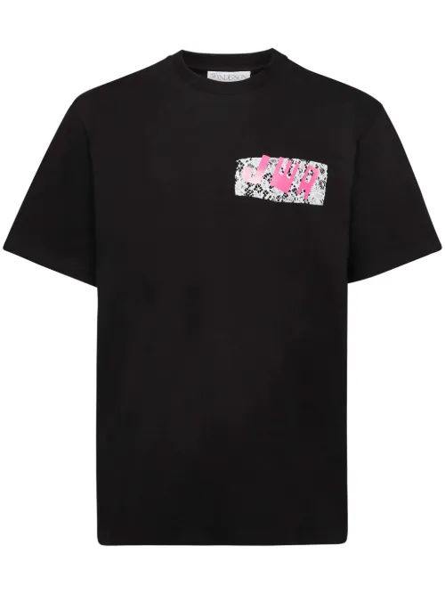 T-shirt à imprimé dentelle - JW Anderson - Modalova