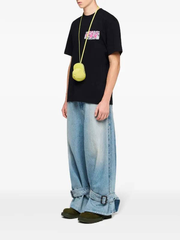 【送料&関税込】J.W. Anderson T-shirt With Jwa Logo Lace Eff JW Anderson JWA lace-print T-shirt | Black | FARFETCH