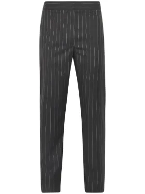Prada pinstripe-pattern Tailored Trousers | Blue | FARFETCH