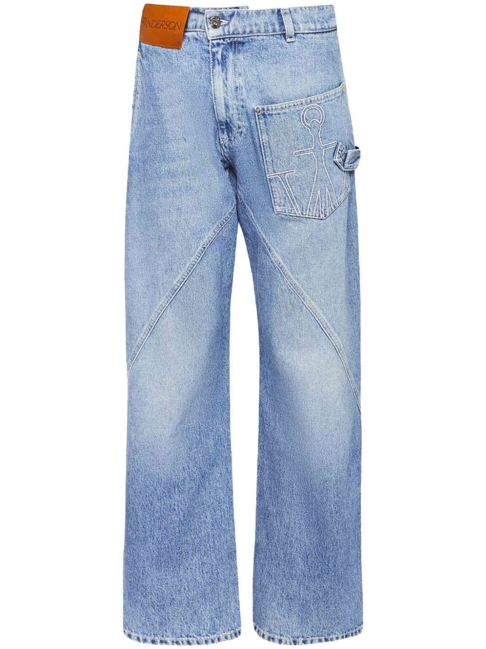 JW Anderson Gedraaide jeans Blauw