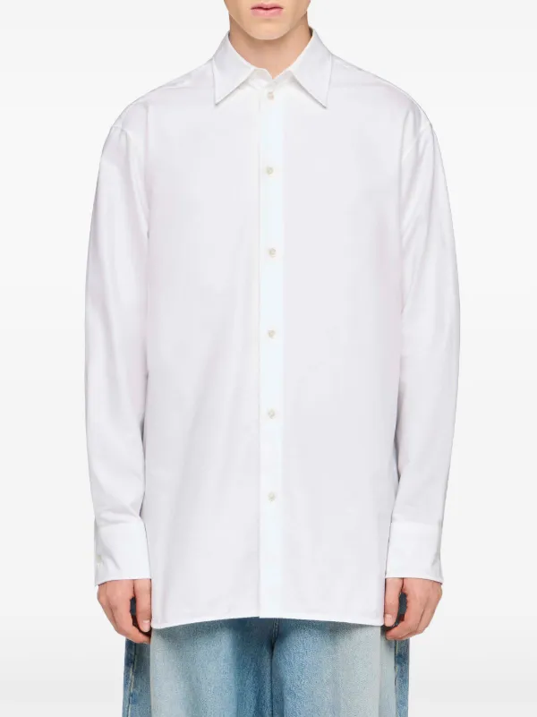 JW Anderson Cotton Oxford Shirt | White | FARFETCH SG