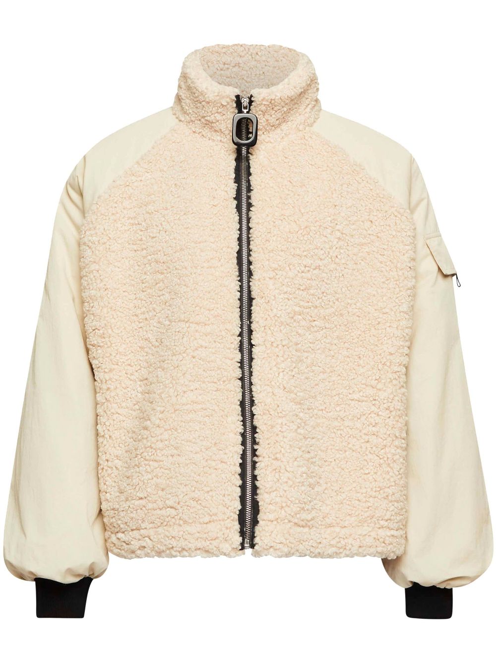 JW Anderson Fleece jack met colourblocking Beige