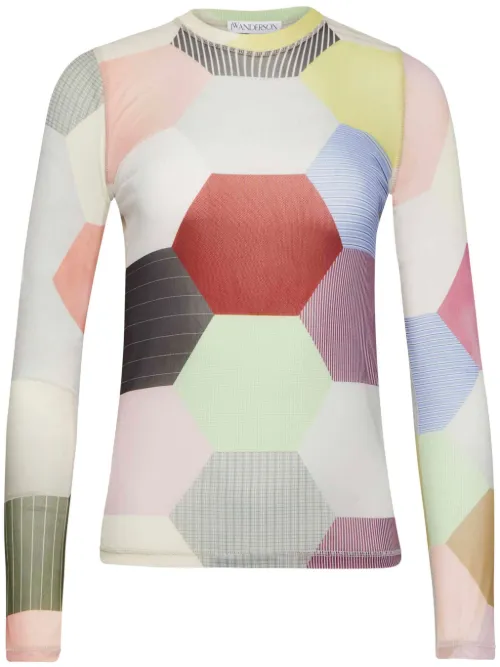 T-shirt à imprimé patchwork - JW Anderson - Modalova