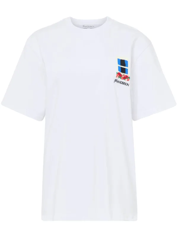 JW Anderson エンブロイダリー Tシャツ | ホワイト | FARFETCH JP