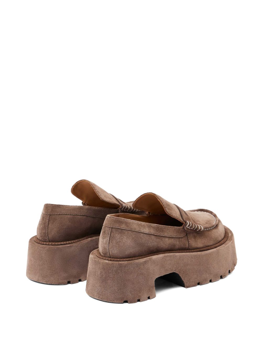 JW Anderson 50mm leather platform loafers Brown