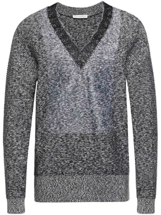 JW Anderson レーストリム Vネックセーター | ブラック | FARFETCH JP