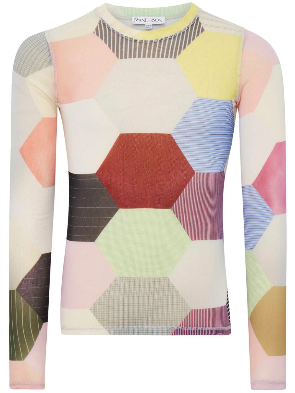 JW Anderson patchwork-print top - White