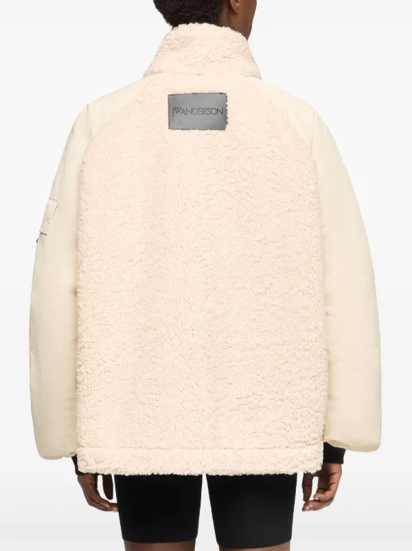 JW Anderson Panelled Fleece Track Jacket | Neutrals | FARFETCH BN