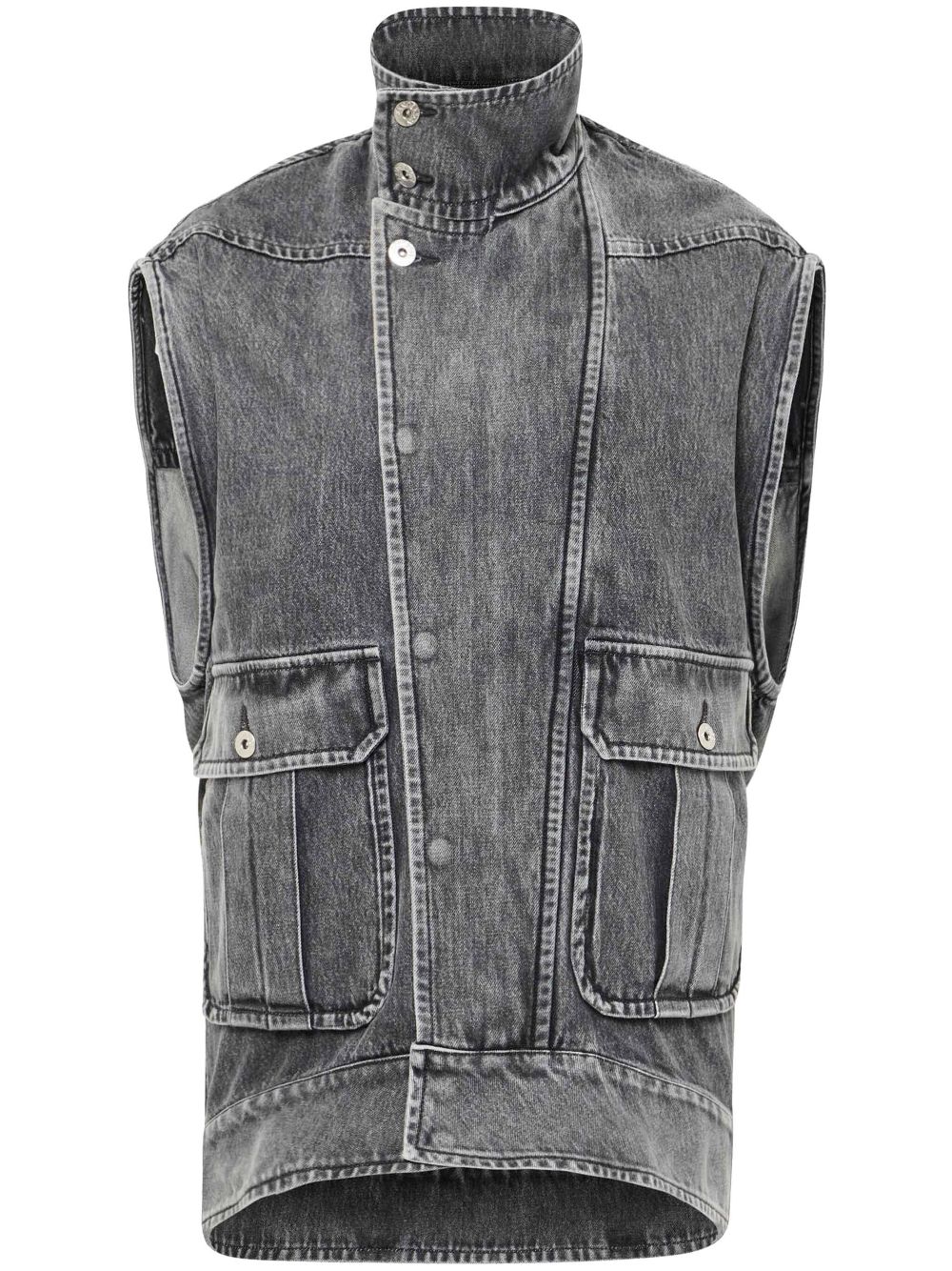 JW Anderson high-neck denim gilet - Grey