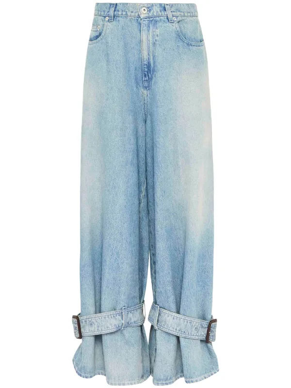 JW Anderson バックル ジーンズ | ブルー | FARFETCH JP