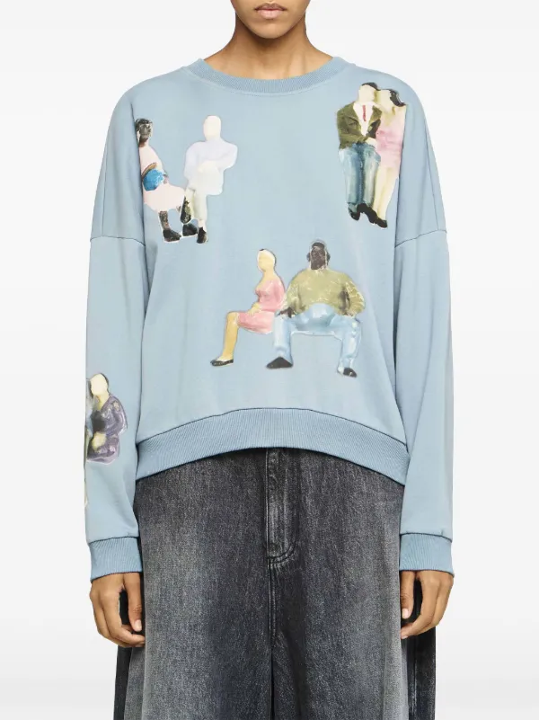 JW Anderson プリント スウェットシャツ | ブルー | FARFETCH JP