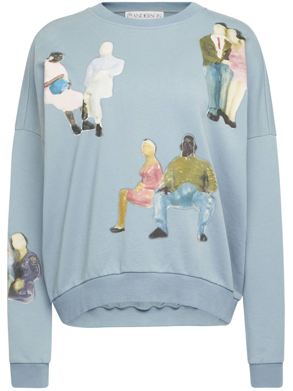 people-print sweatshirt