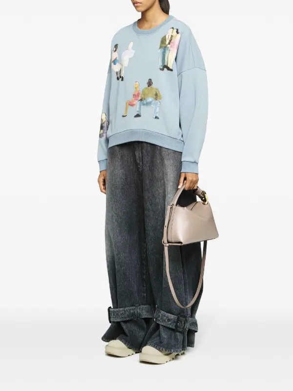 JW Anderson people-print Sweatshirt | Blue | FARFETCH