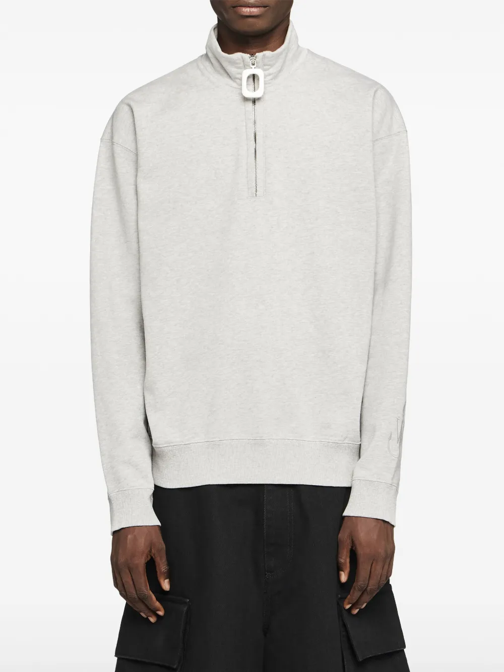 JW Anderson Sweater met halve rits Grijs