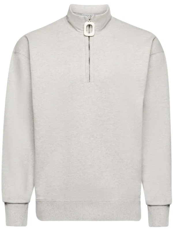 jw andersenハーフジップ JW Anderson ハーフジップ スウェットシャツ | グレー | FARFETCH JP
