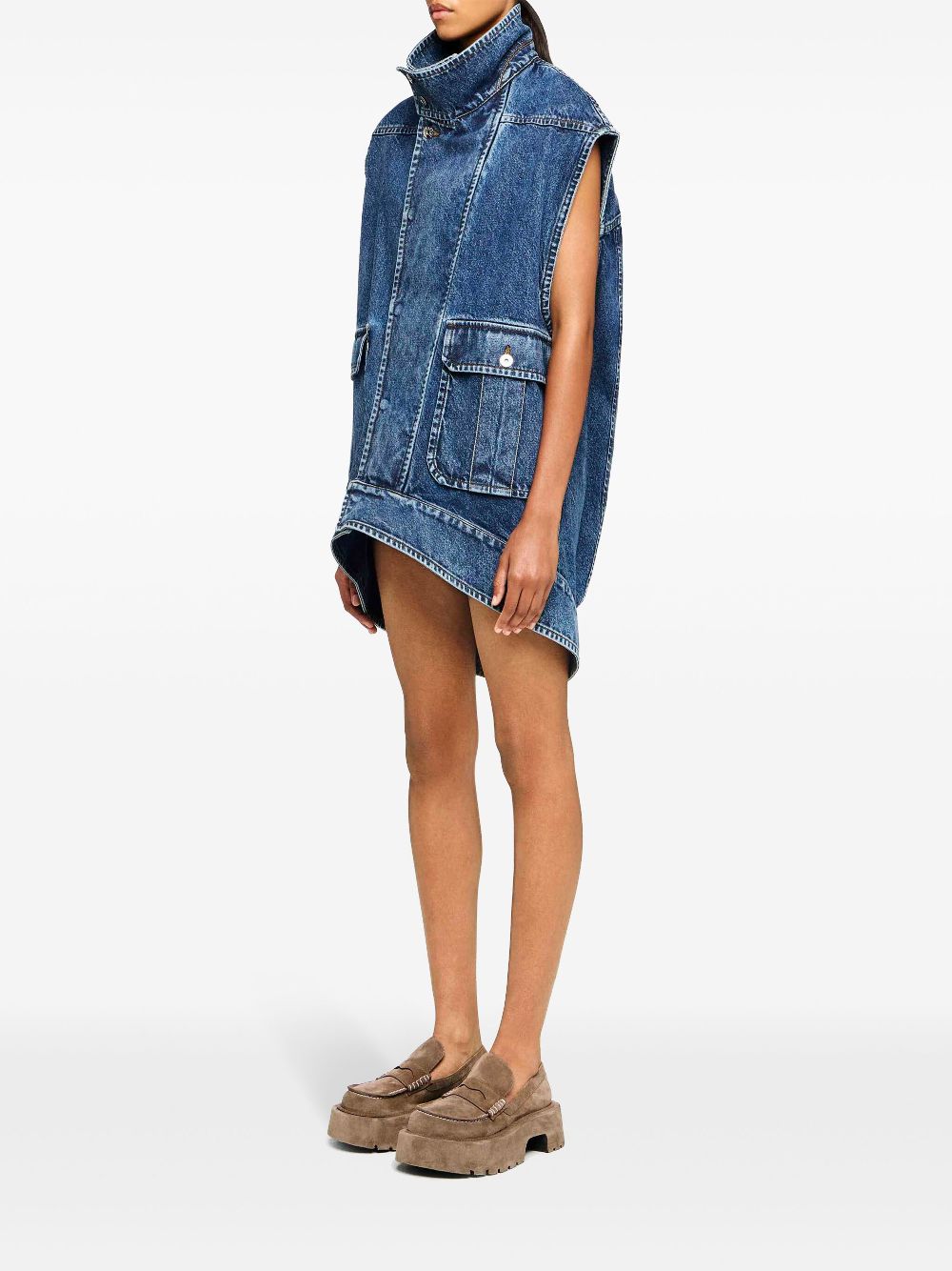 JW Anderson high-neck denim gilet - Blue