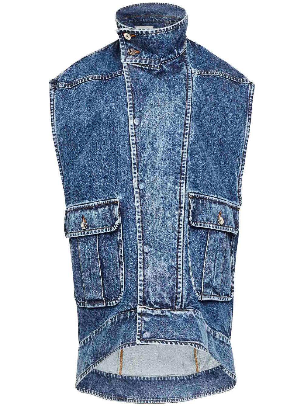 JW Anderson high-neck denim gilet - Blue