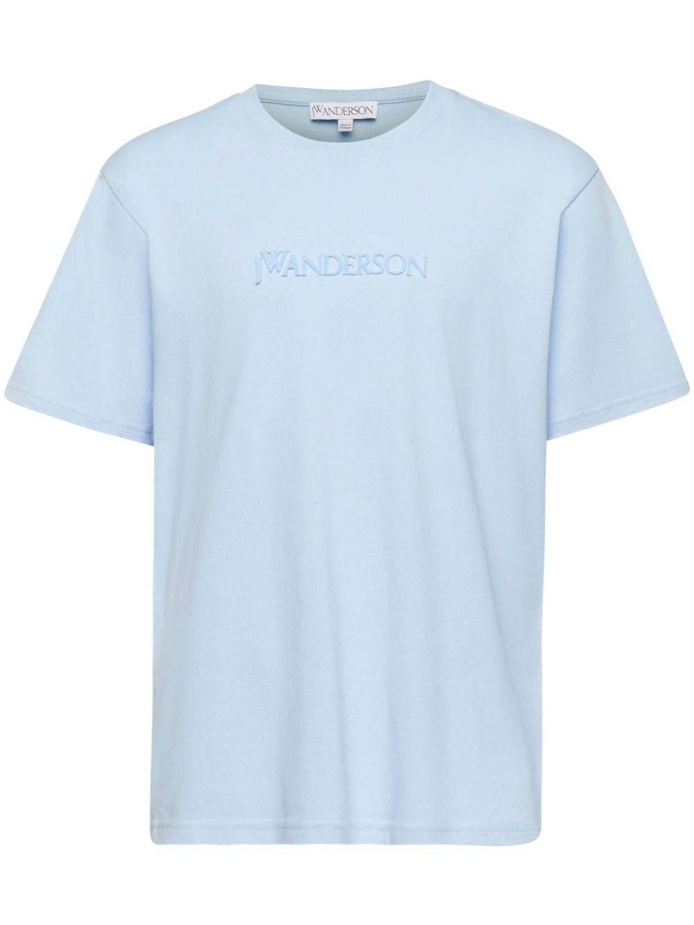 JW Anderson logo-embroidered cotton shirt - Blue