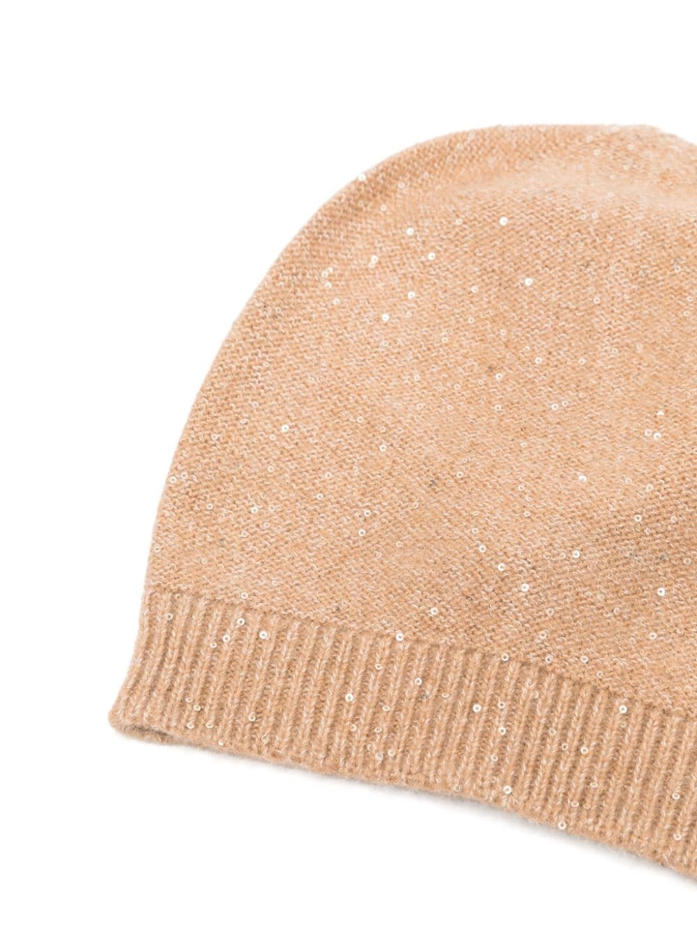 Shop Fabiana Filippi Sequinned Beanie In Brown