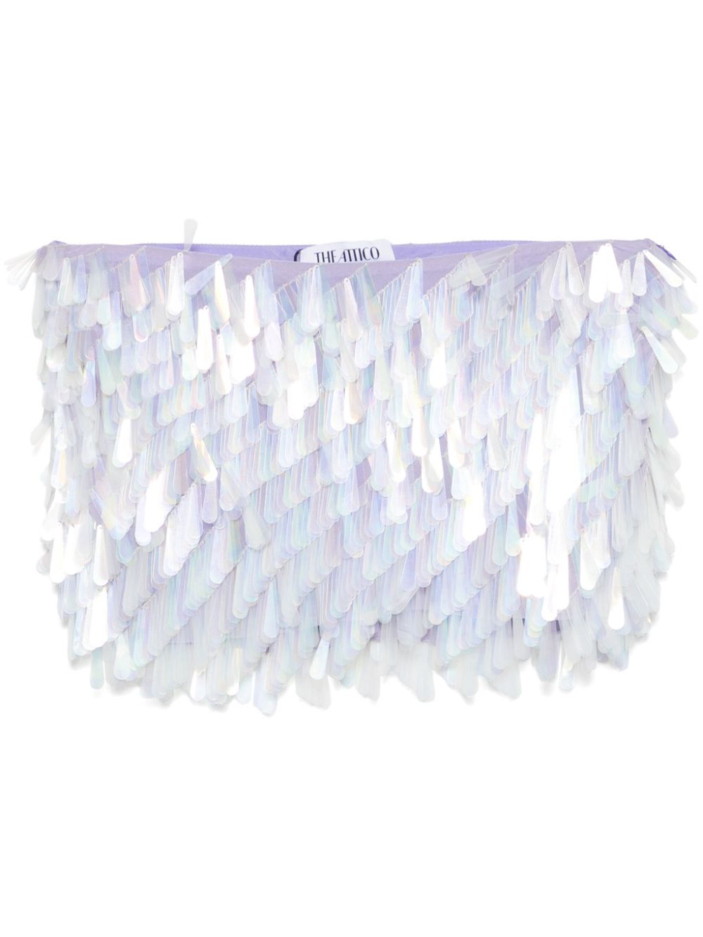 The Attico Opalescent mini skirt - Purple