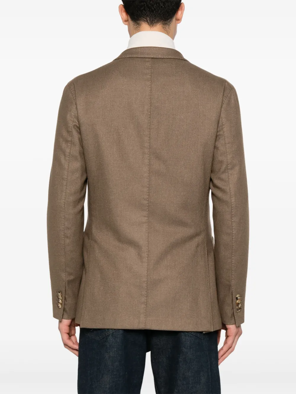 Boglioli Blazer met enkele rij knopen Bruin